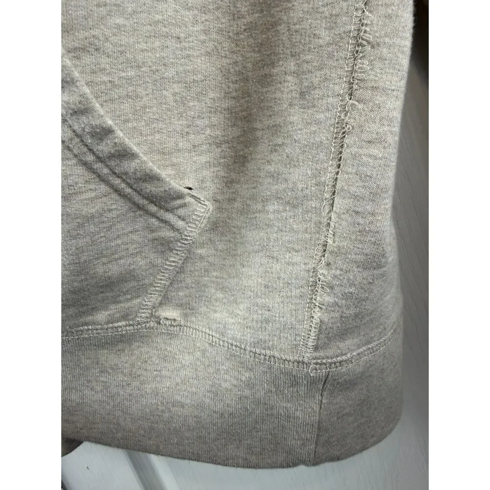 J.Crew Authentic Fleece Men's Large Oatmeal Henley Hoodie Pullover